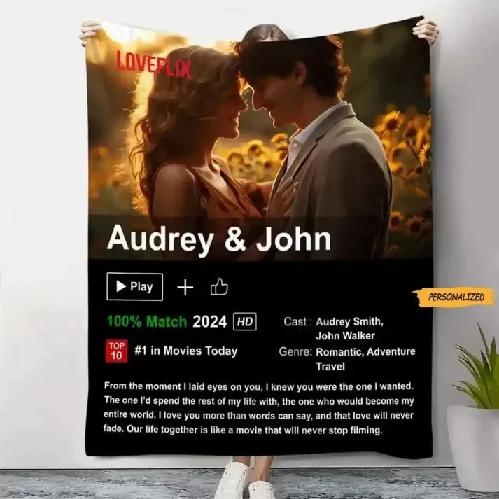 custom-loveflix-movie-photo-blanket-with-your-love-story