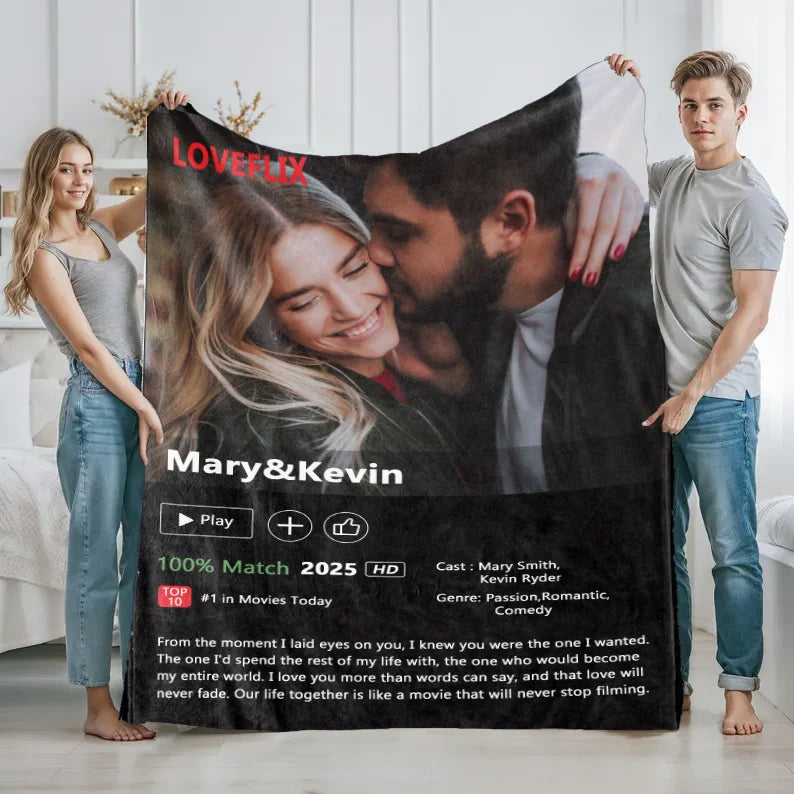 custom-loveflix-movie-photo-blanket-with-your-love-story