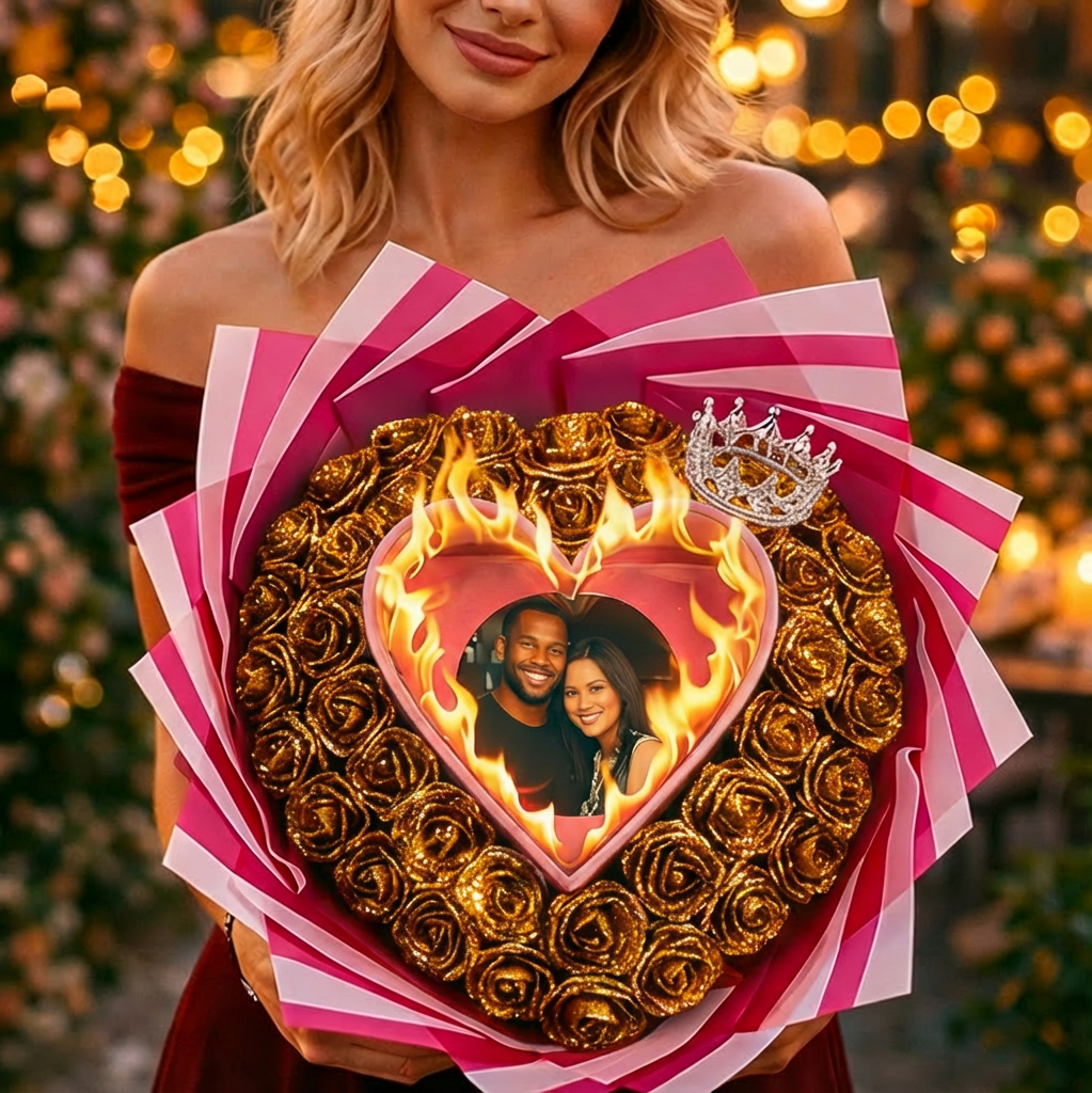 玫瑰花束颜色替换_金色版-png