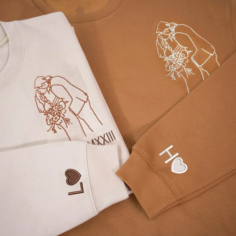 custom-couple-photo-outline-embroidered-roman-numeral-anniversary-t-shirt-sweatshirt-hoodie