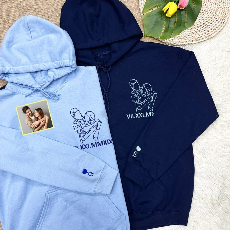 custom-couple-photo-outline-embroidered-roman-numeral-anniversary-t-shirt-sweatshirt-hoodie