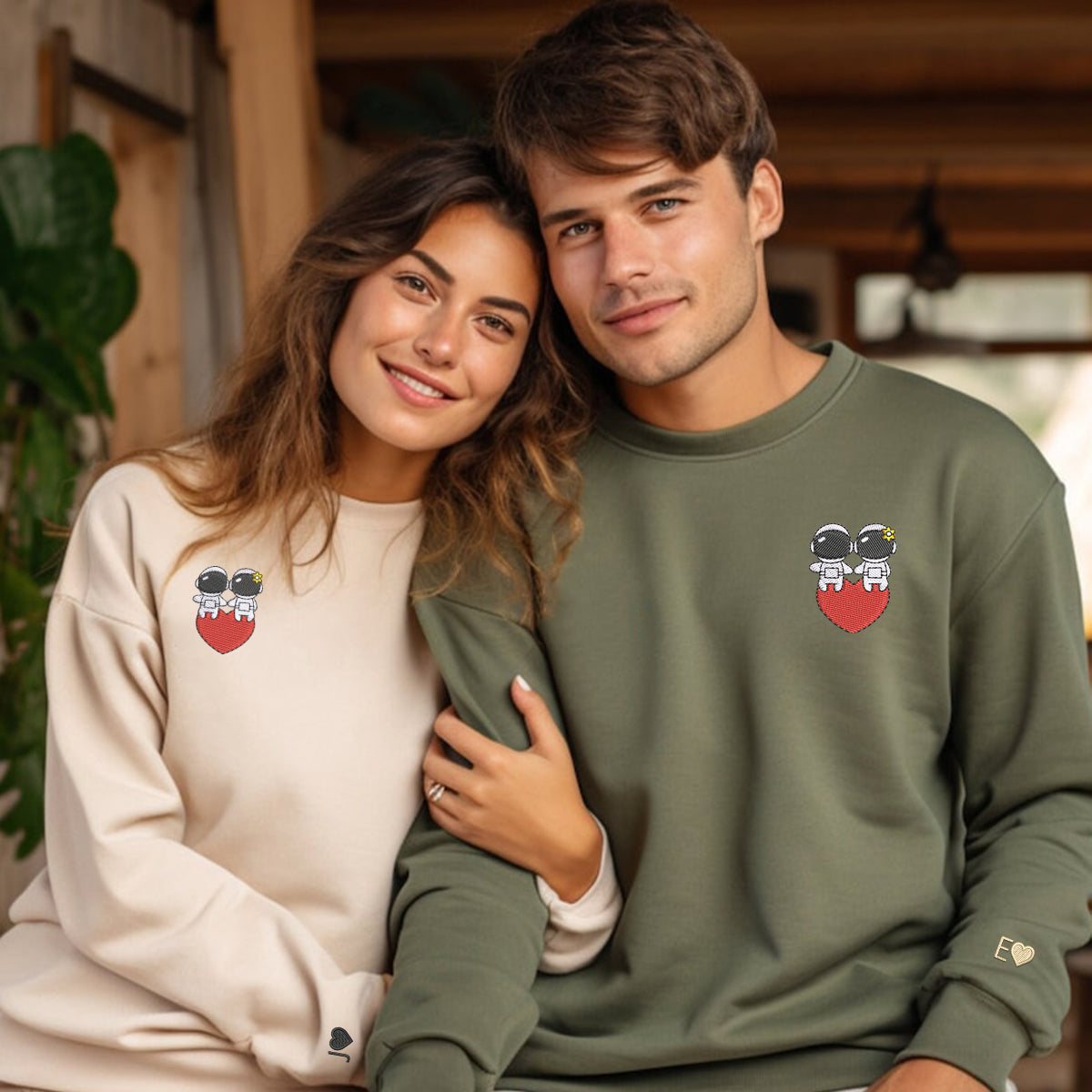 custom-embroidered-hoodies-for-couples-cute-astronaut-couples-embroidered-hoodie