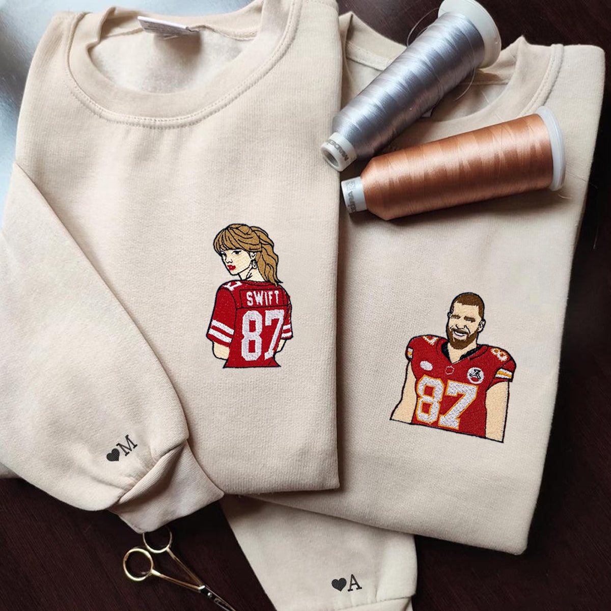 custom-embroidered-hoodies-sweatshirts-for-couples-with-initials-cute-sports-fan-matching-set