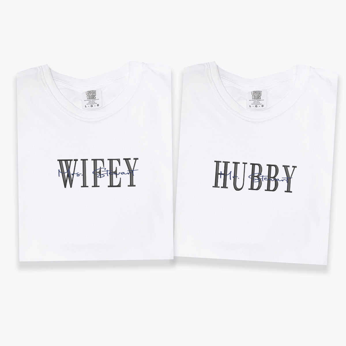 custom-embroidered-wifey-hubby-date-on-sleeve-anniversary-t-shirts-for-couples