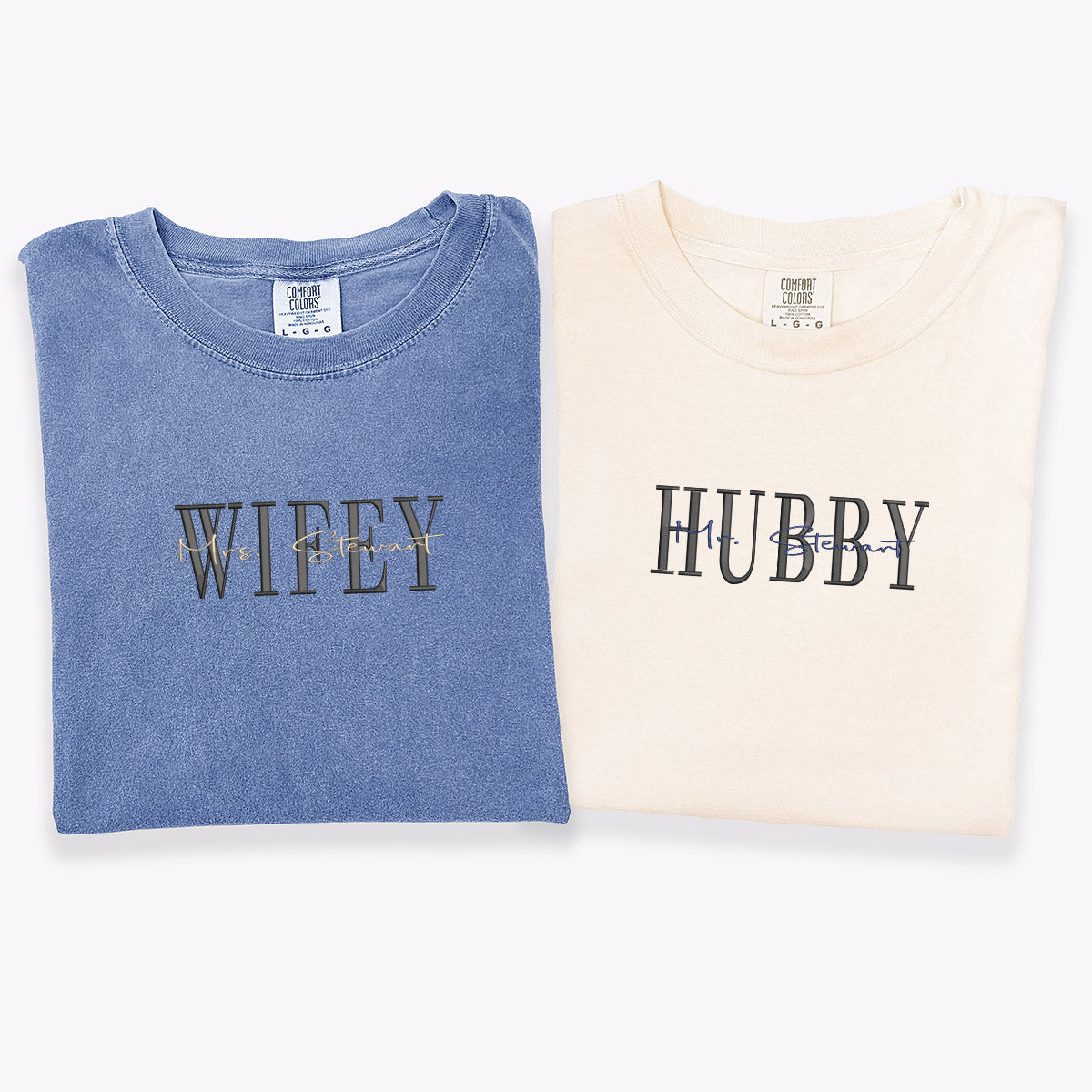 custom-embroidered-wifey-hubby-date-on-sleeve-anniversary-t-shirts-for-couples