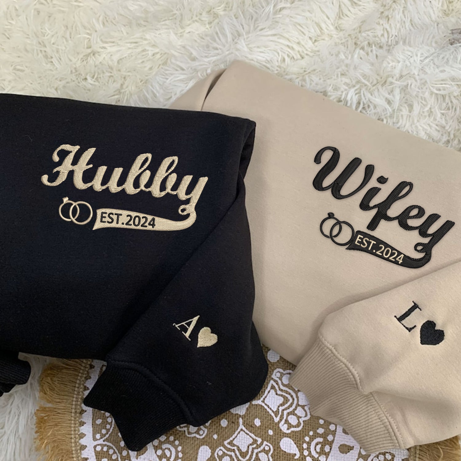 custom-couple-matching-hubby-and-wifey-embroidered-hoodie-couple-anniversary-gift
