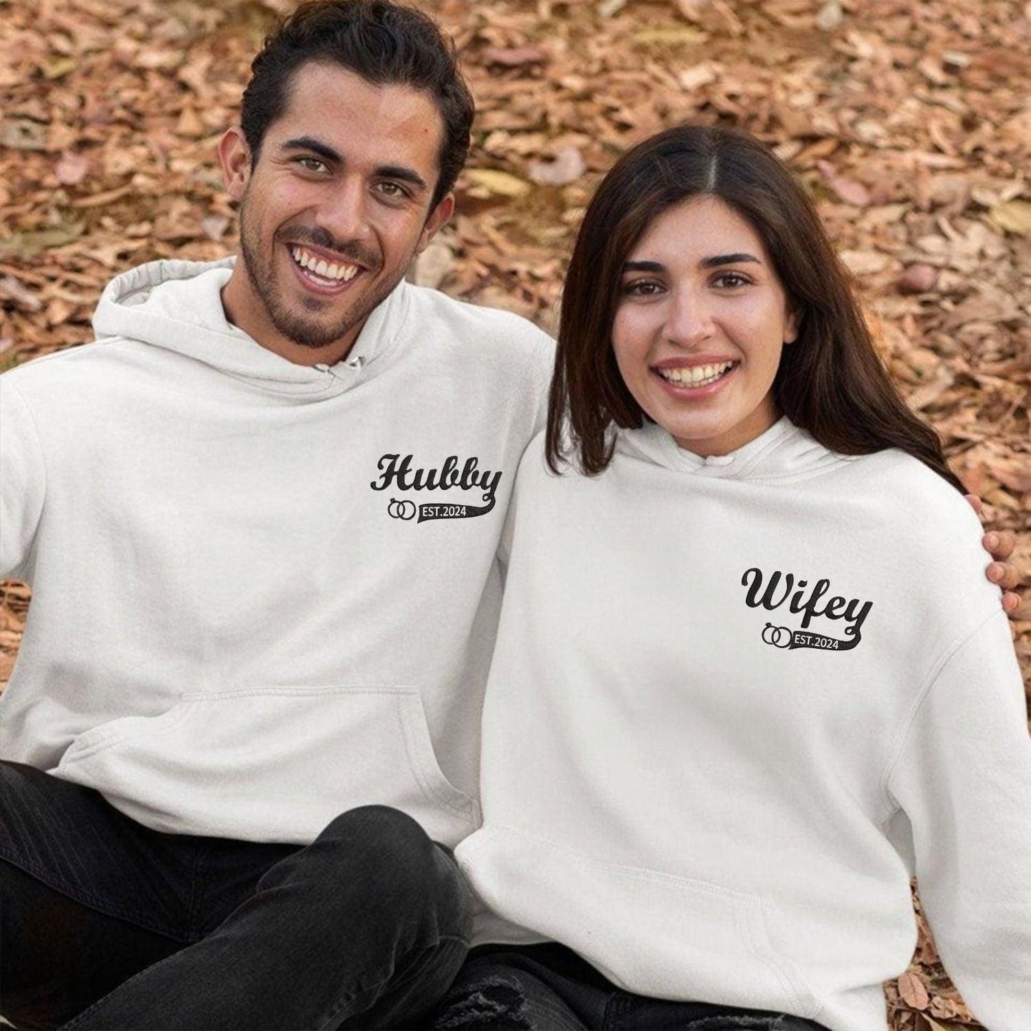 custom-couple-matching-hubby-and-wifey-embroidered-hoodie-couple-anniversary-gift