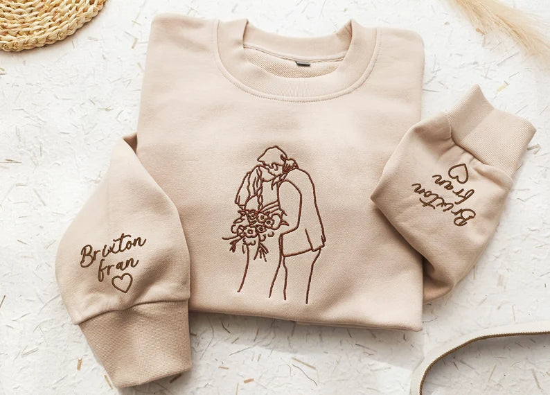 custom-couple-photo-outline-embroidered-t-shirt-sweatshirt-hoodie