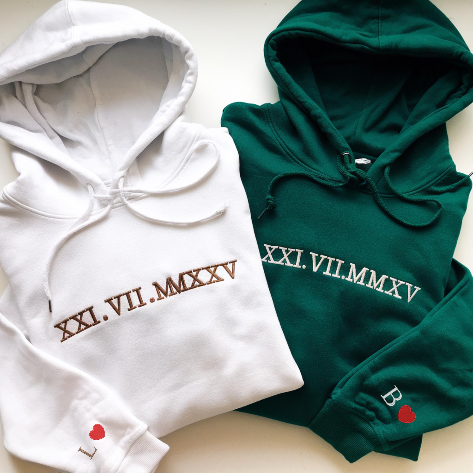 custom-embroidered-roman-numeral-date-sweatshirt-initial-on-sleeve-valentines-couples-gift-1st-anniversary-gift
