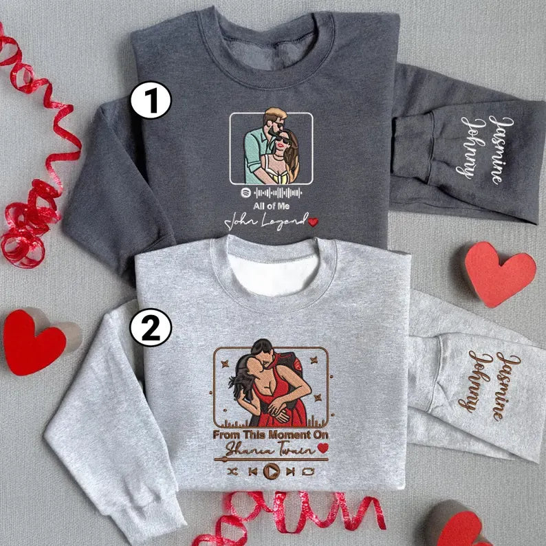 custom-couple-embroidered-love-song-from-photo-hoodie-couple-christmas-gift